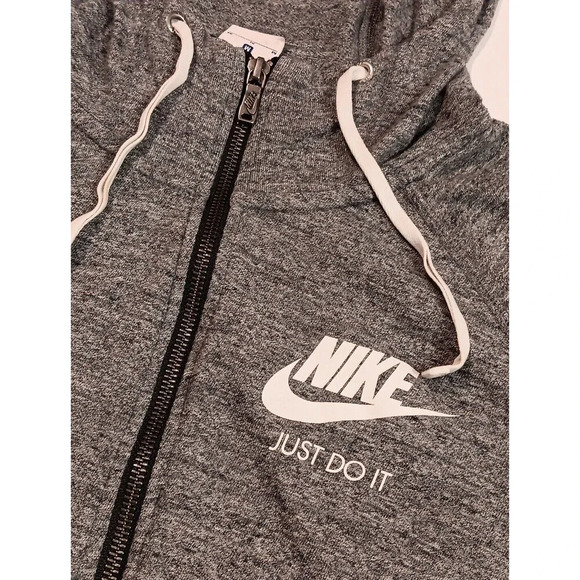 Vintage Nike Hooded Full Zip Light Weight Track Jacket size Medium Gray - Picture 8 of 8